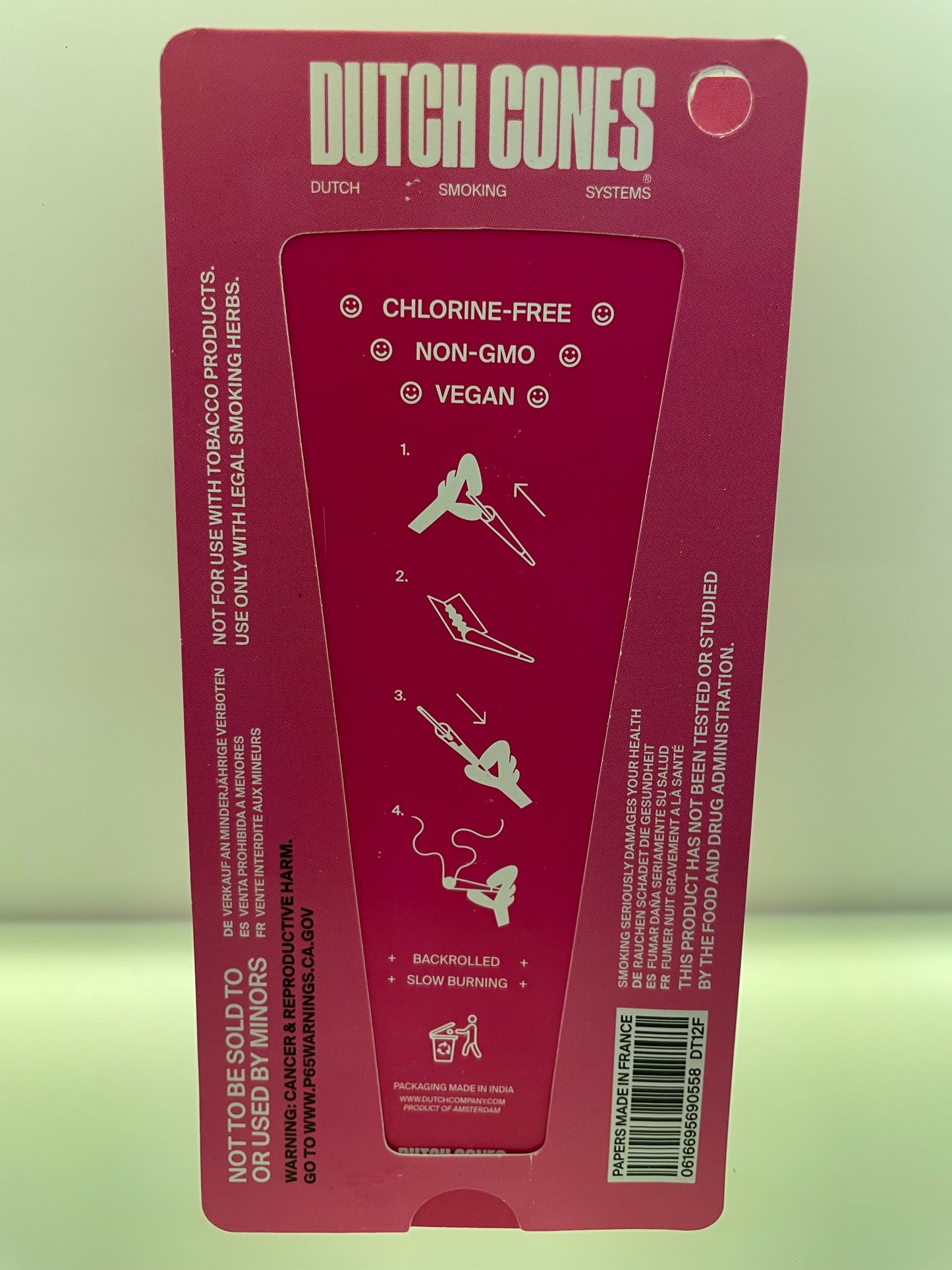 Dutch Cones | 1 1/4 Size Pink Pre-Rolled Cones 6pcs in pack