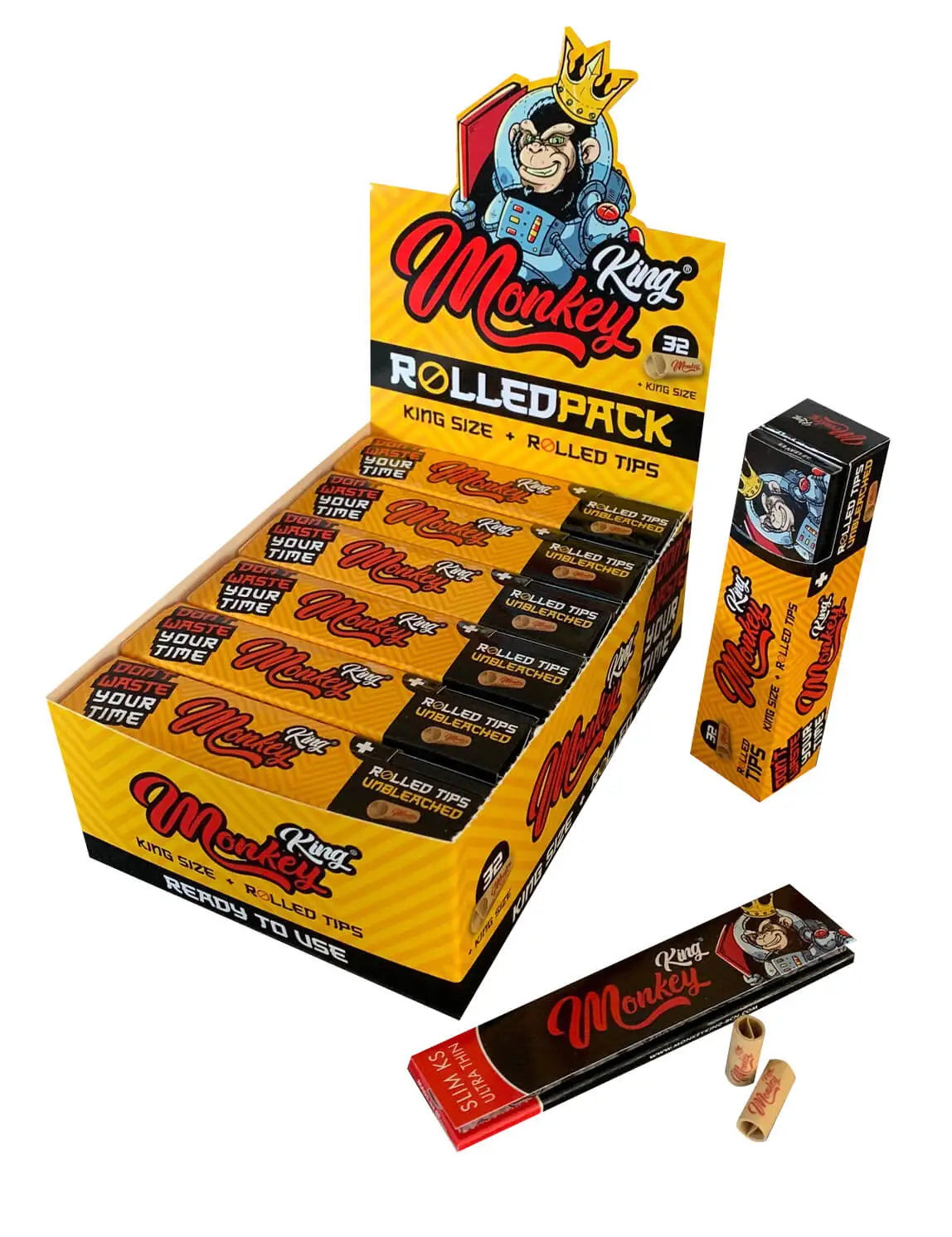 Monkey King Rolled Tips & Papers
