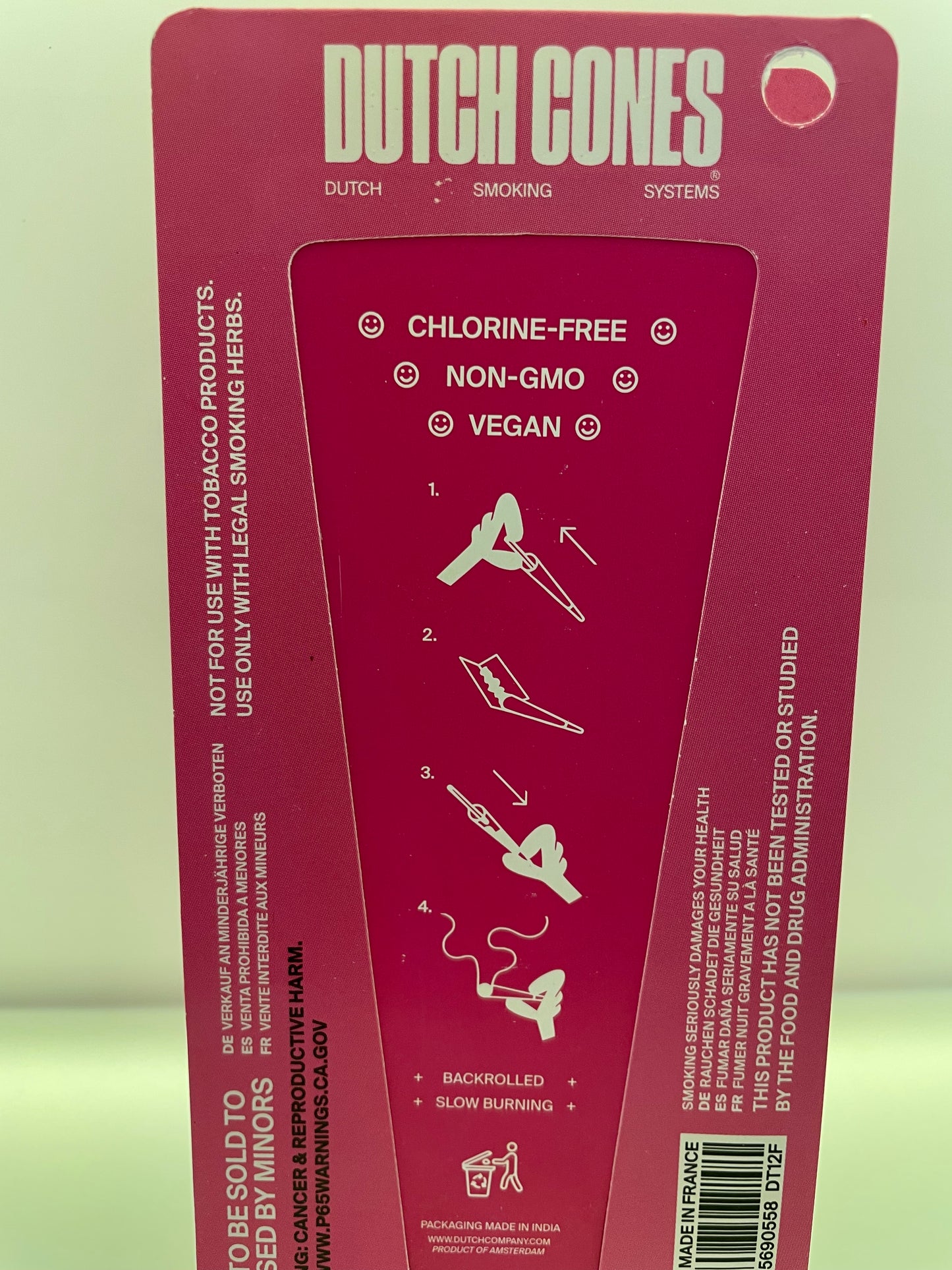 Dutch Cones | 1 1/4 Size Pink Pre-Rolled Cones 6pcs in pack