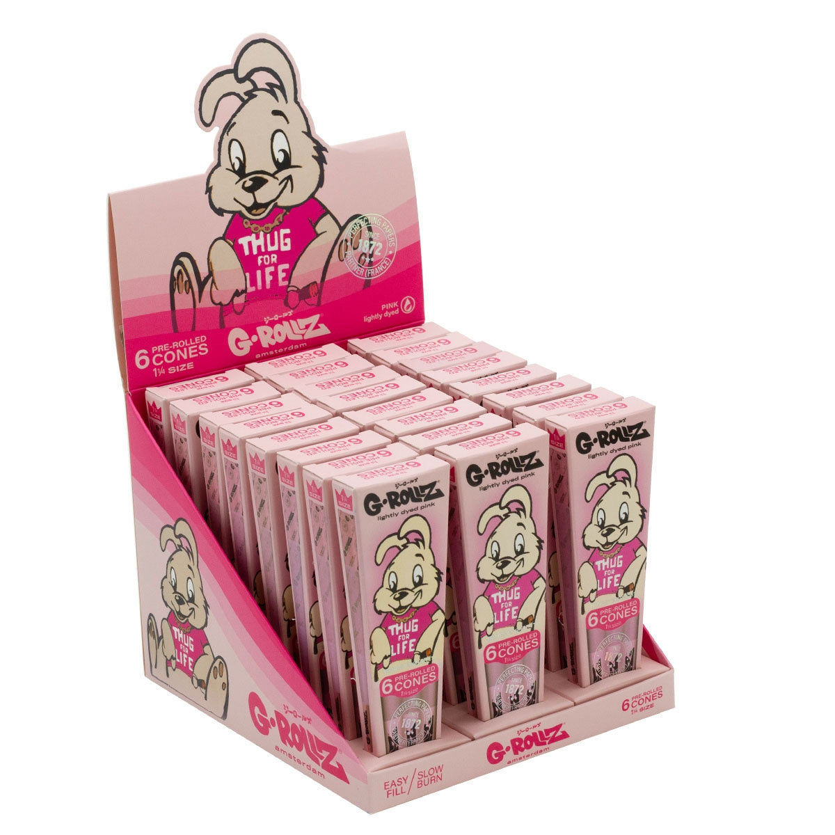 G-ROLLZ | Banksy Graffiti "Thug for Life" Pink - 6 '1¼' Cones