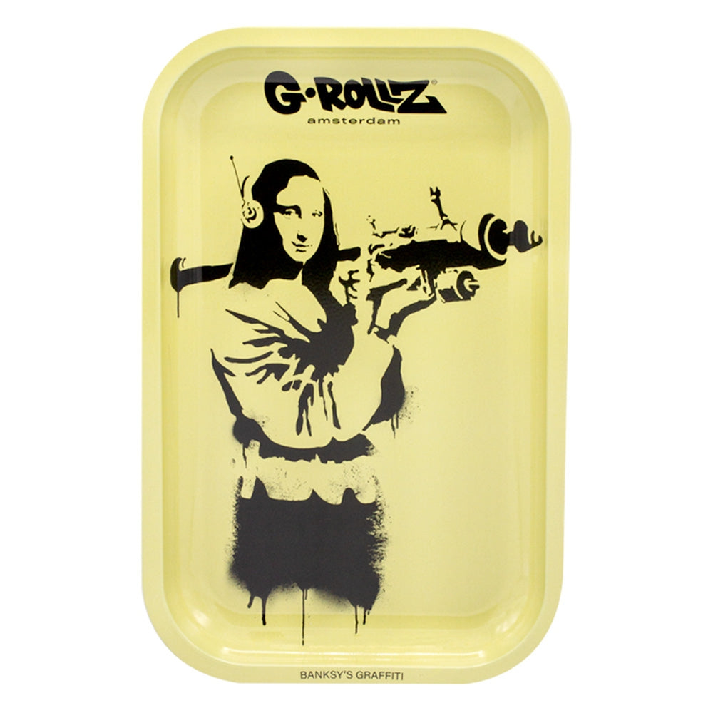 G-ROLLZ | Banksy's Graffiti 'Mona Launcher' Medium Tray 17.5 x 27.5 cm