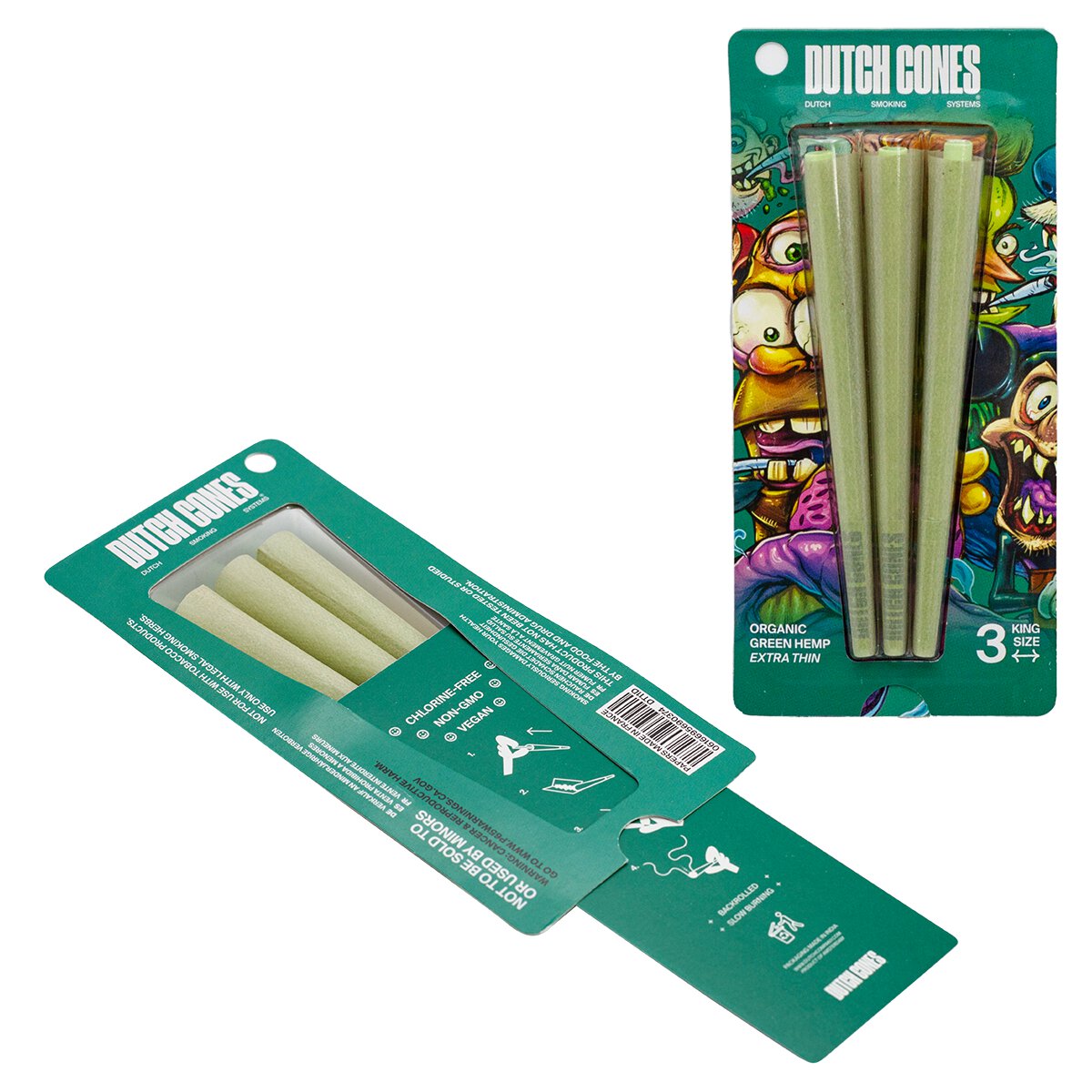 Dutch Cones | KS Green Organic Hemp Pre-Rolled Cones 6pc