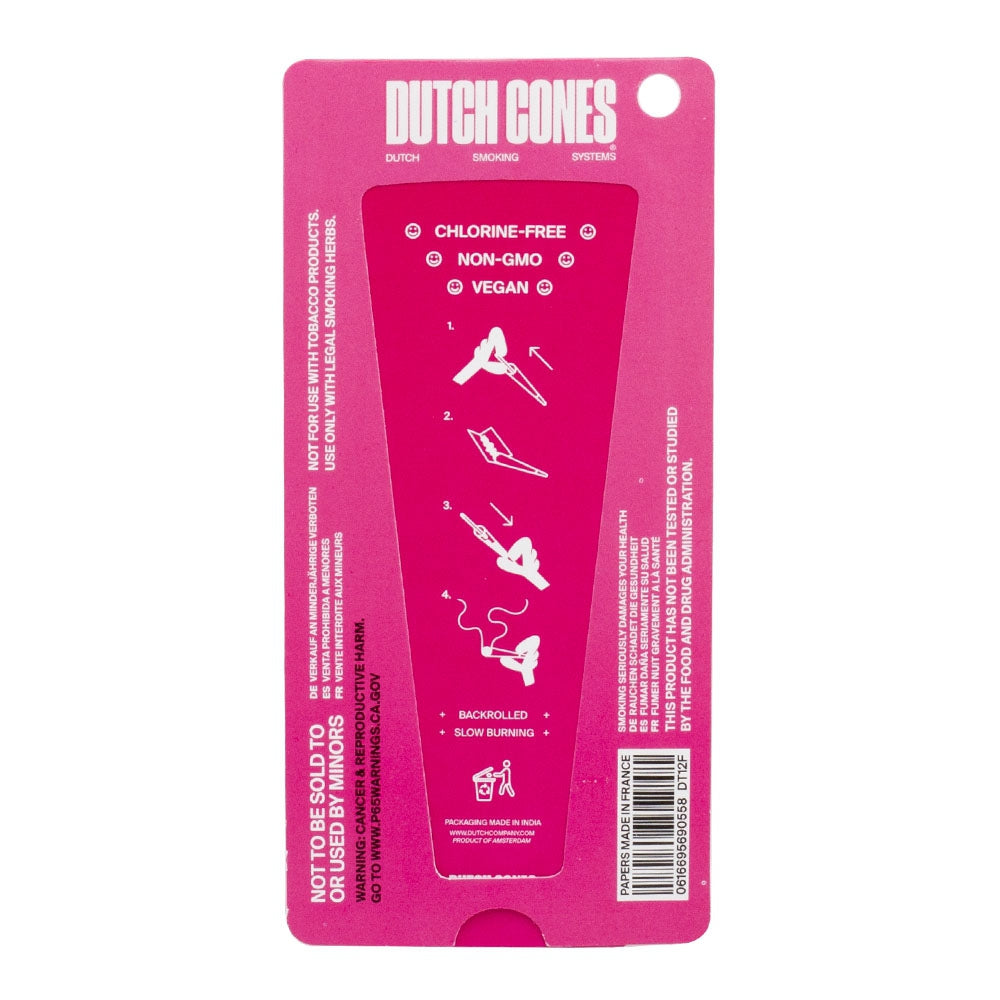 Dutch Cones | 1 1/4 Size Pink Pre-Rolled Cones 6pcs in pack