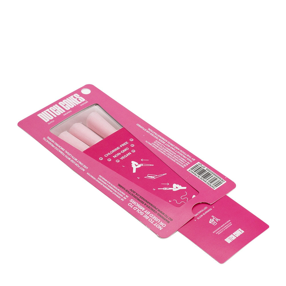 Dutch Cones | 1 1/4 Size Pink Pre-Rolled Cones 6pcs in pack