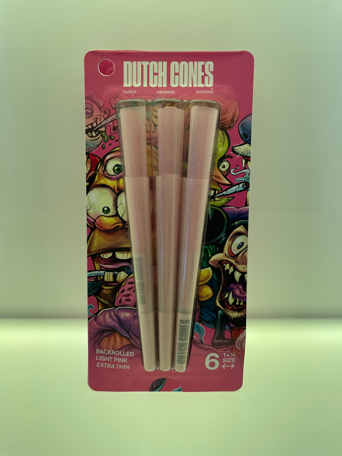 Dutch Cones | 1 1/4 Size Pink Pre-Rolled Cones 6pcs in pack