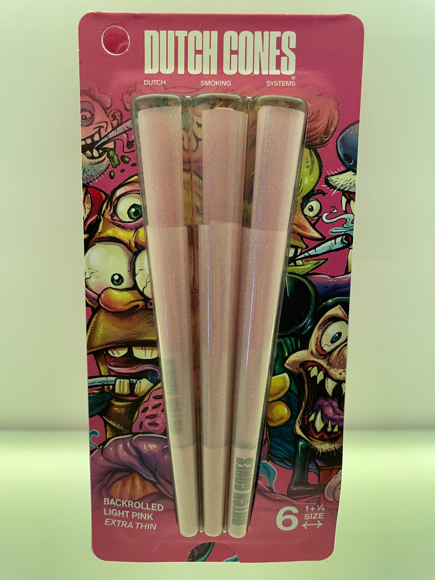Dutch Cones | 1 1/4 Size Pink Pre-Rolled Cones 6pcs in pack
