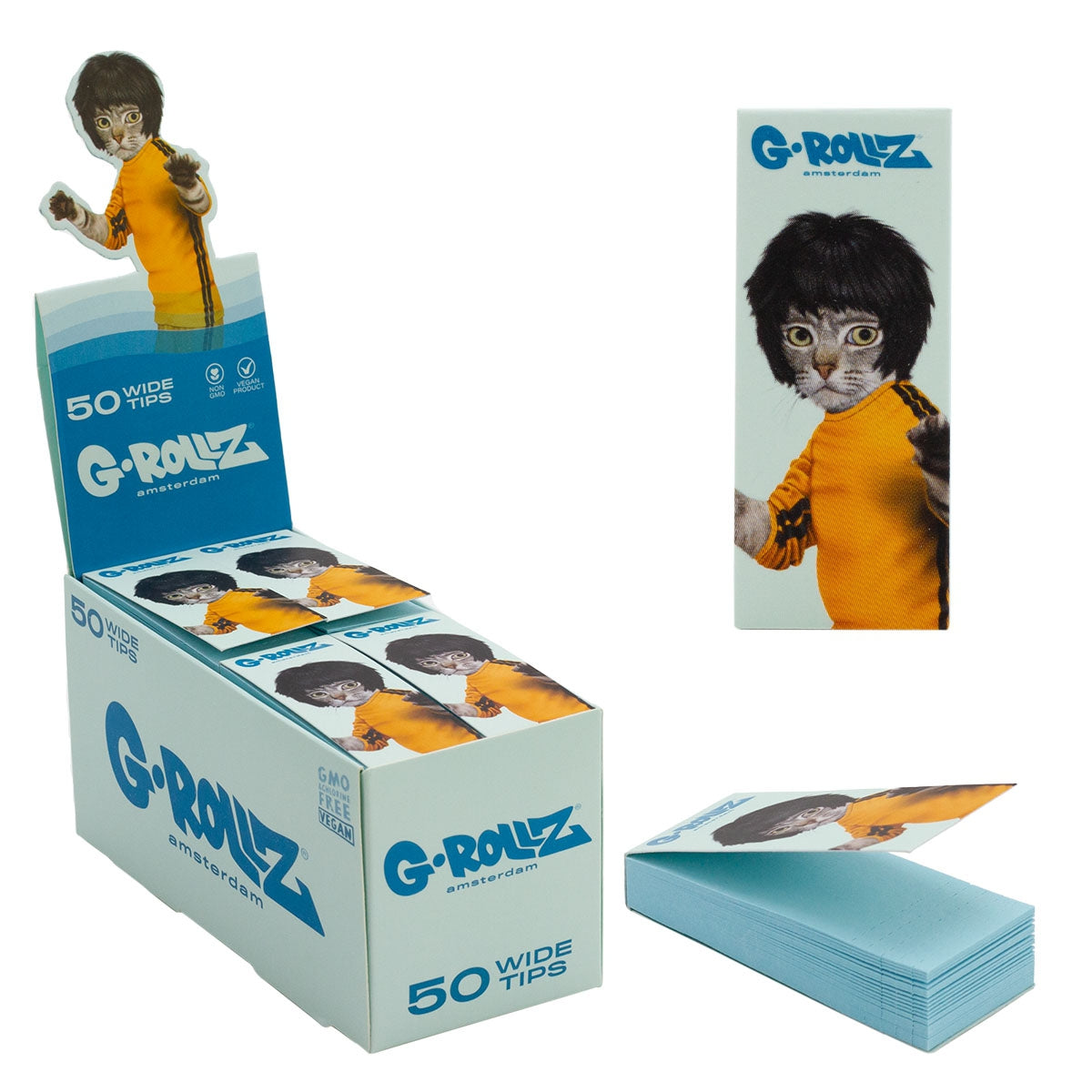 G-ROLLZ | Pets Rock 'Kung Fu' Blue Filter Tips 2,5 X 6cm