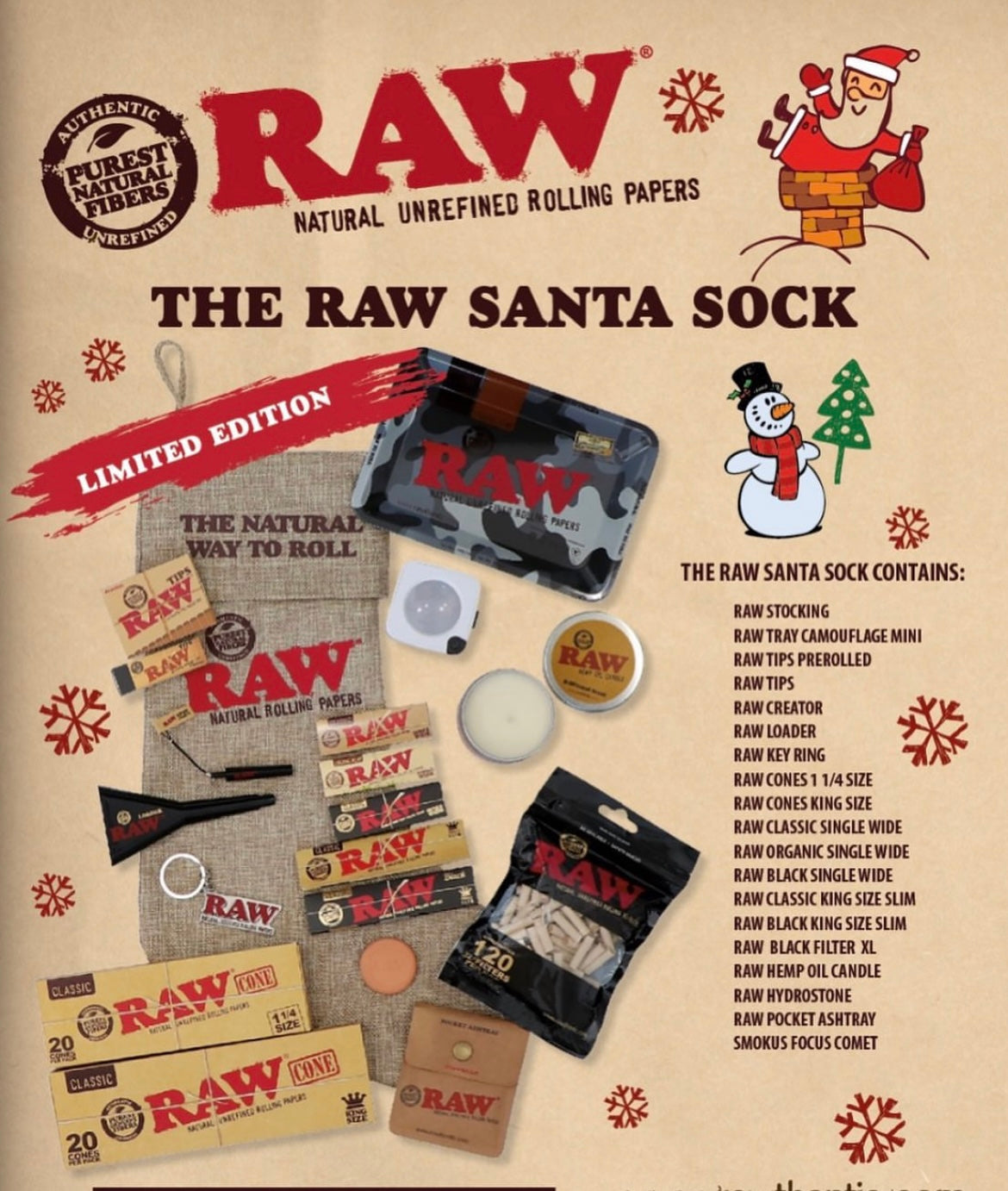 Raw Santa Sock
