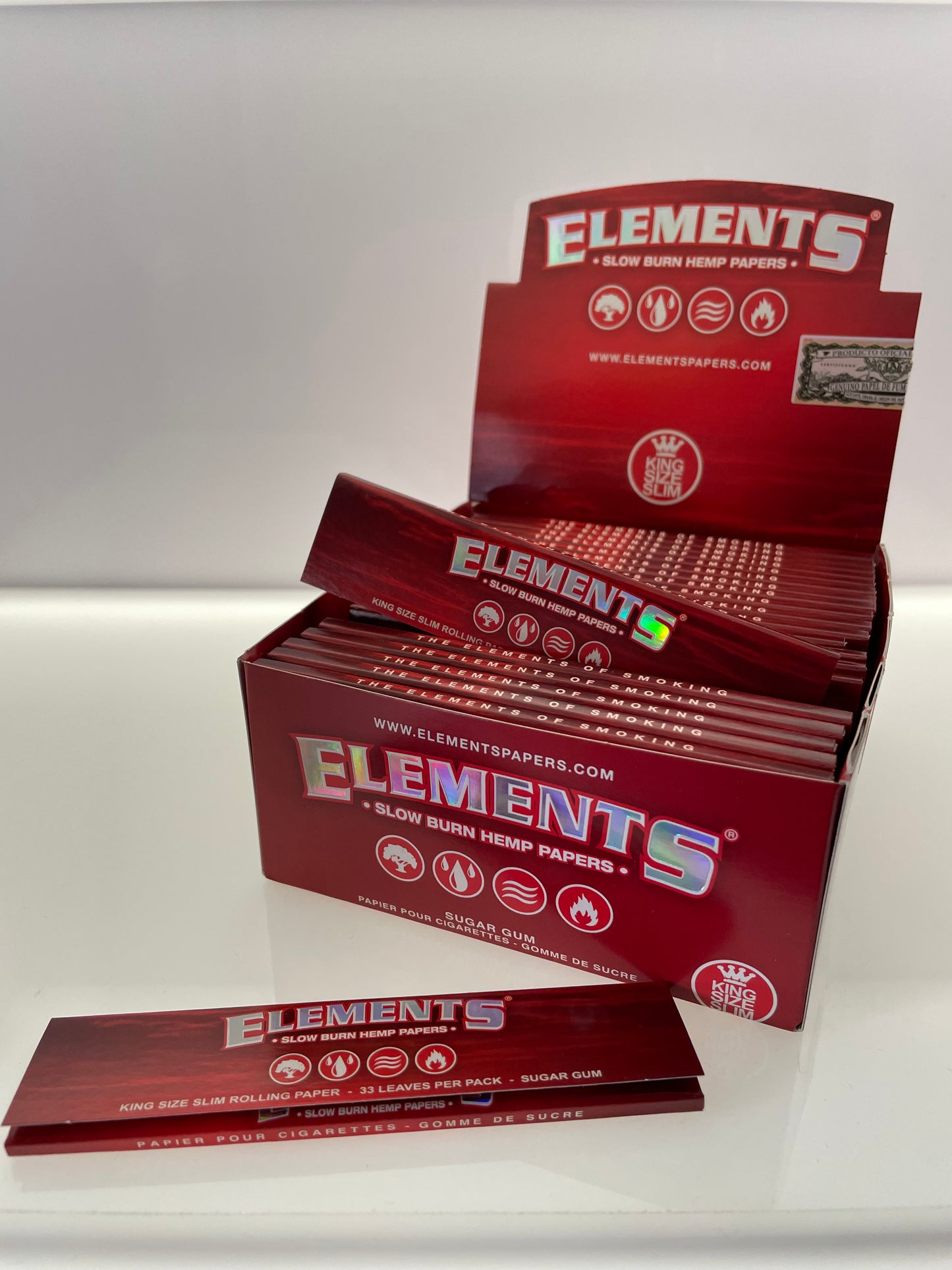 Elements Red Papers Kingsize
