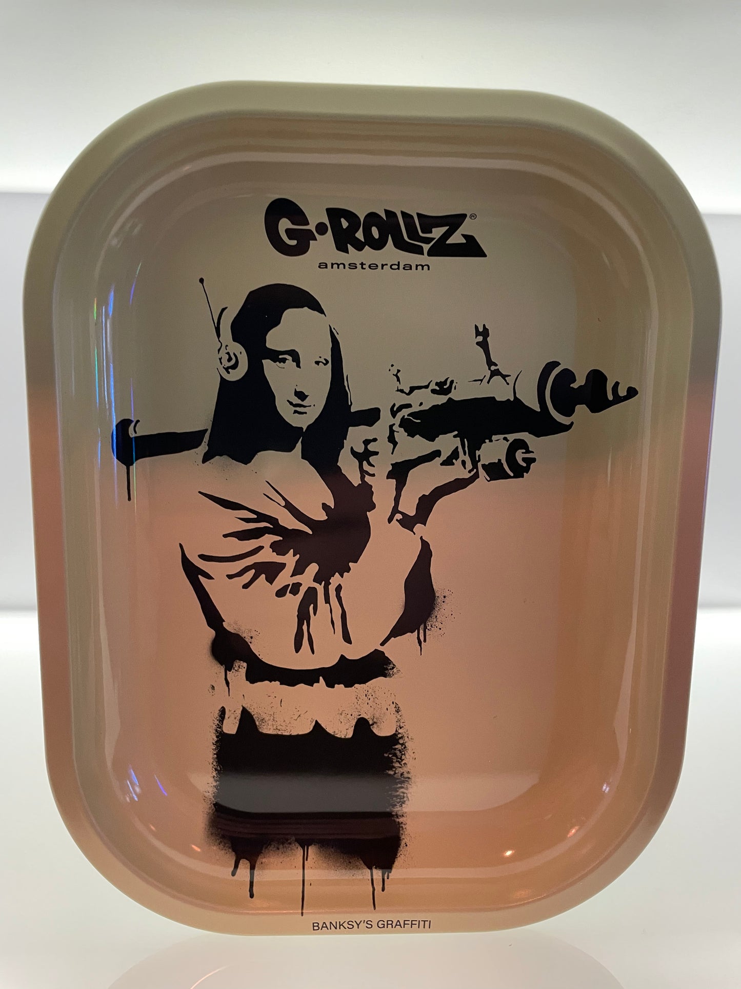 G-ROLLZ | Banksy's Graffiti 'Mona Launcher' Medium Tray 17.5 x 27.5 cm