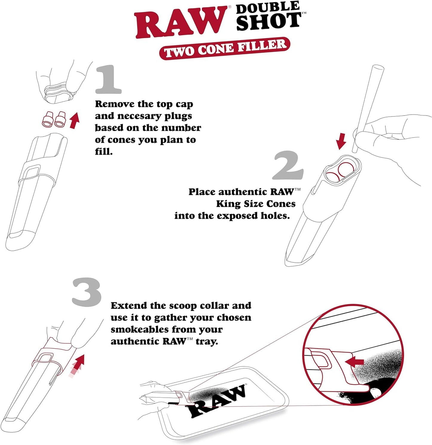 RAW TWO CONE FILLER CASE