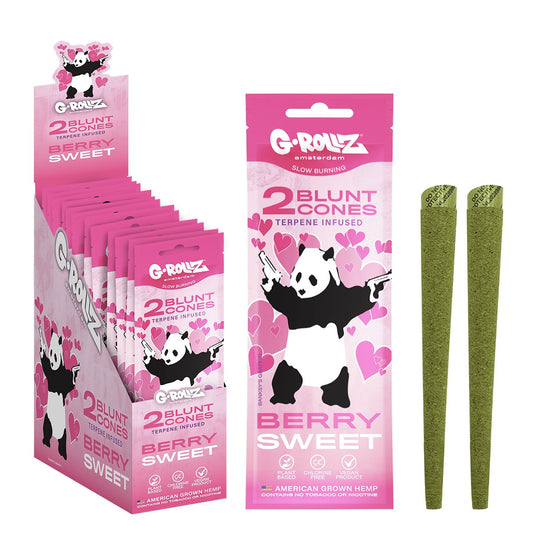 G-Rollz | Banksy's Graffiti - 2x 'Berry Sweet' Terpene-infused Hemp Cones