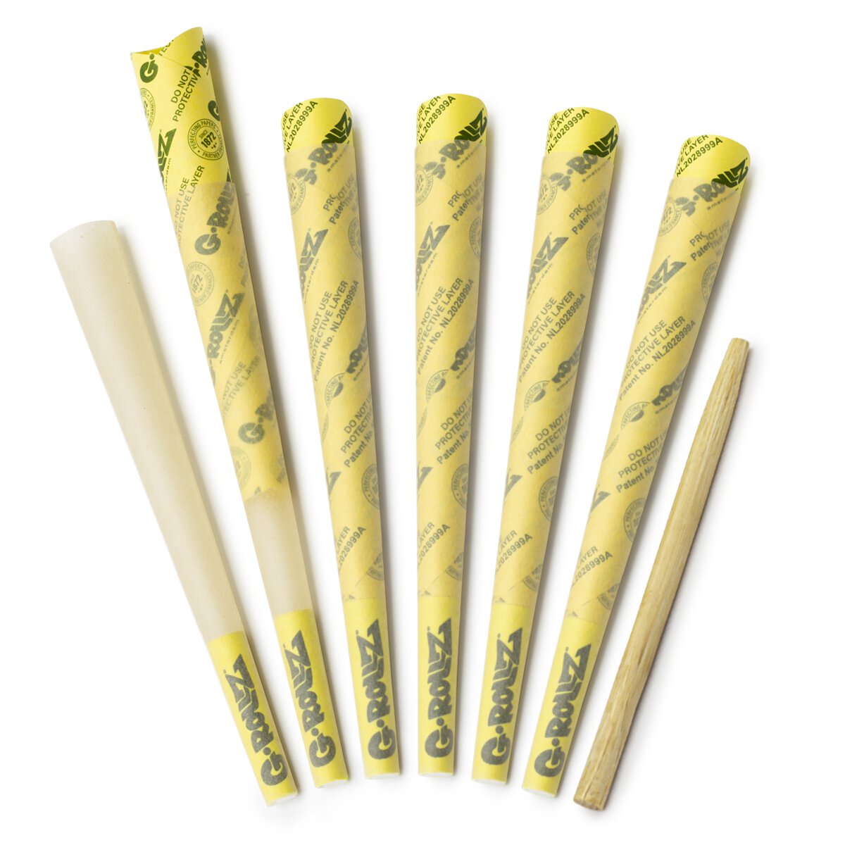 G-Rollz | Cheech & Chong(TM) - Bamboo Unbleached - 6 Cones