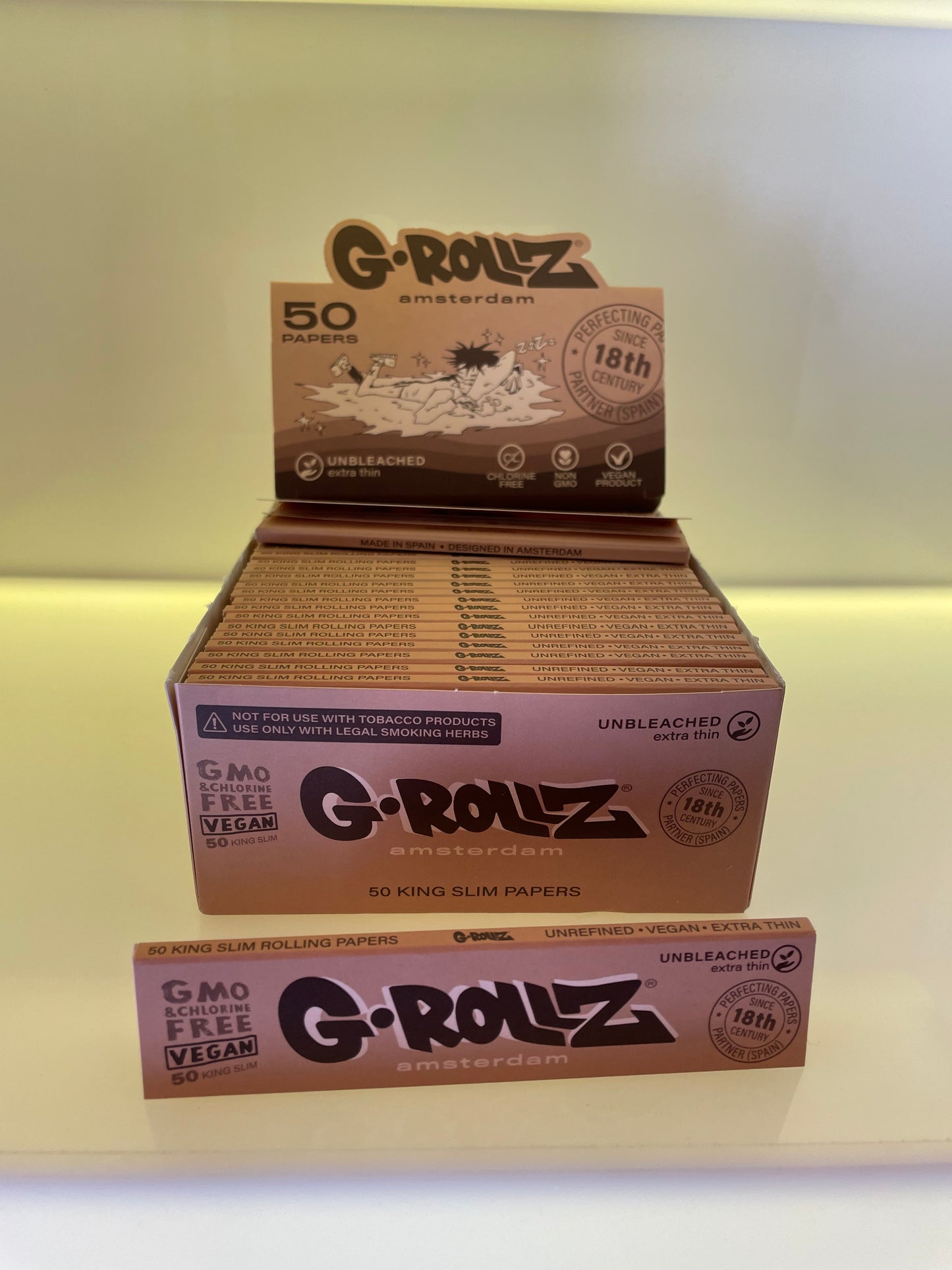 G-ROLLZ | Unbleached Extra Thin - 50 '1¼' Papers