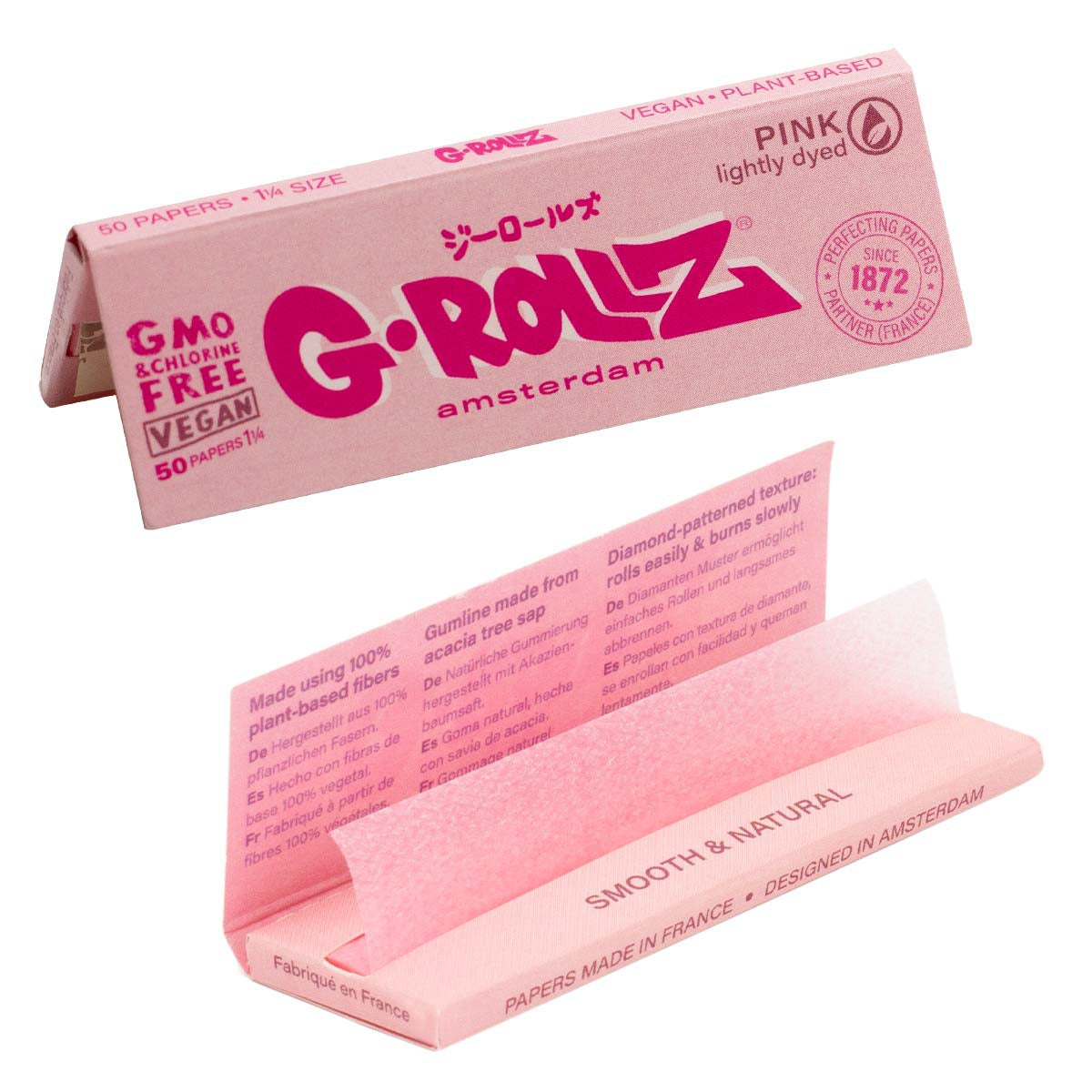 G-ROLLZ | Lightly Dyed Pink - 50 '1¼' Papers