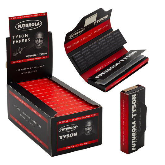 Futurola | Tyson 2.0 Unbleached 1 1/4 Size + Tips Rolling Papers