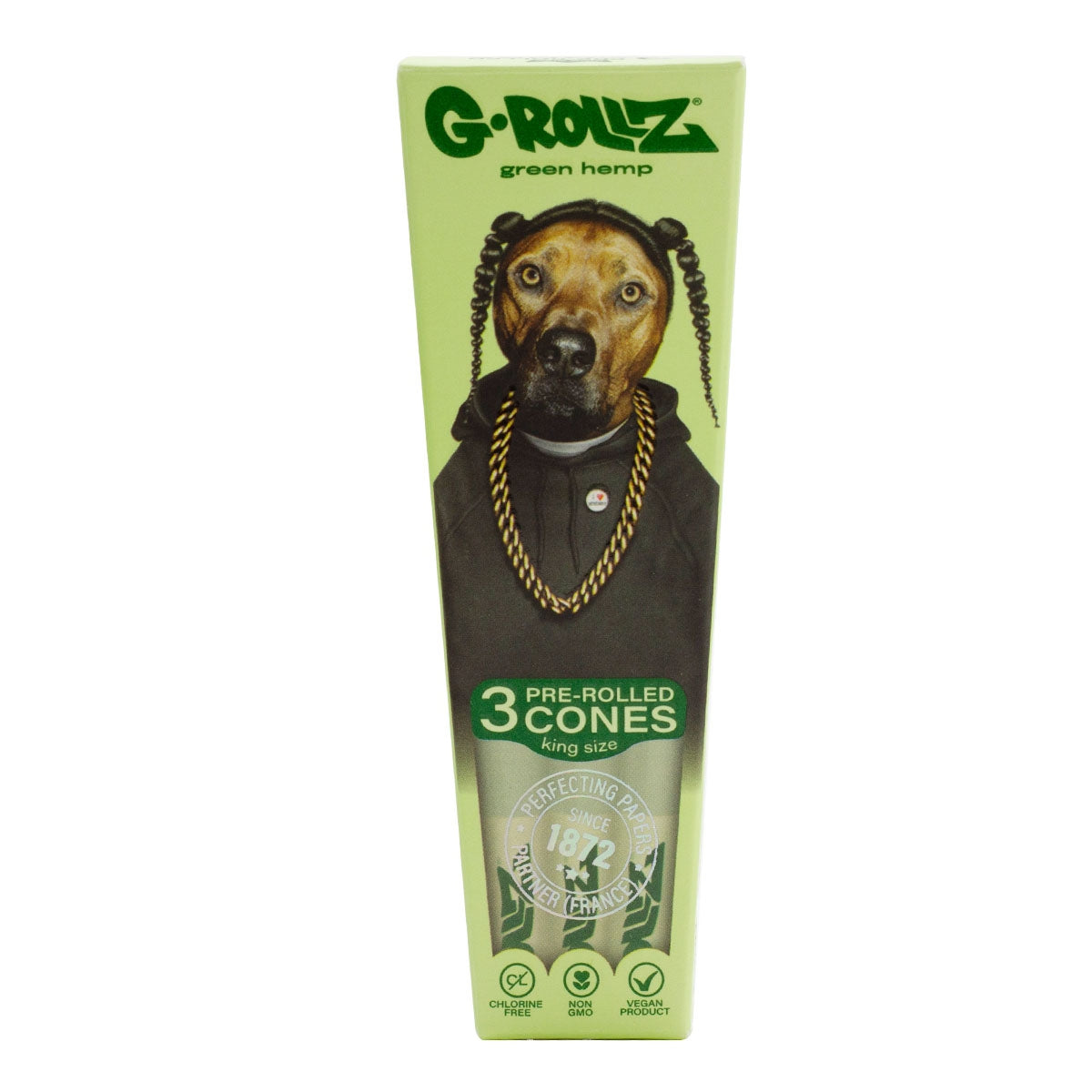 G-ROLLZ | Pets Rock "Rap" Organic Green Hemp - 3 KS Cones