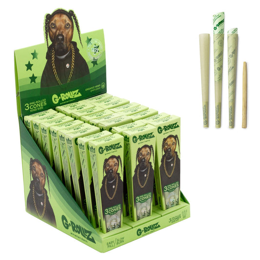 G-ROLLZ | Pets Rock "Rap" Organic Green Hemp - 3 KS Cones