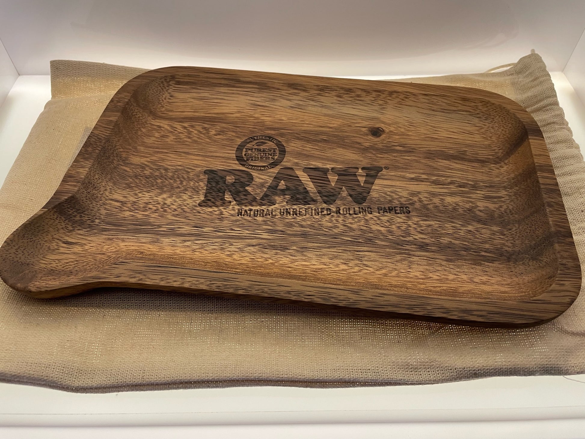 Raw Wooden Tray with Spout and carry bag – Stoned Hemp Store