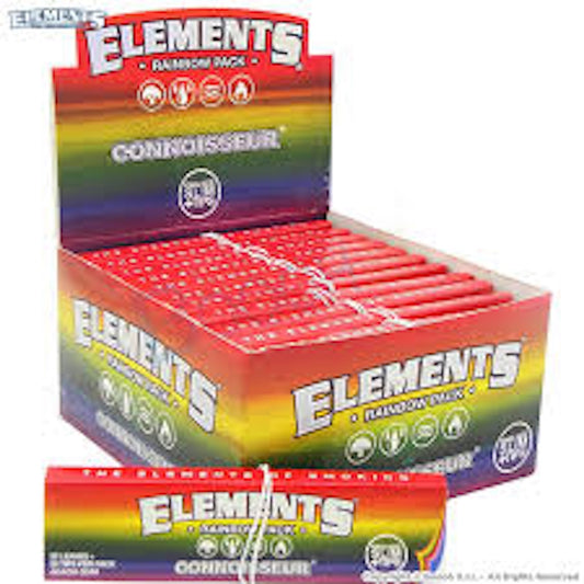 Elements Connoisseurs Rainbow (King Size Slim) - Rolling Papers with Tips